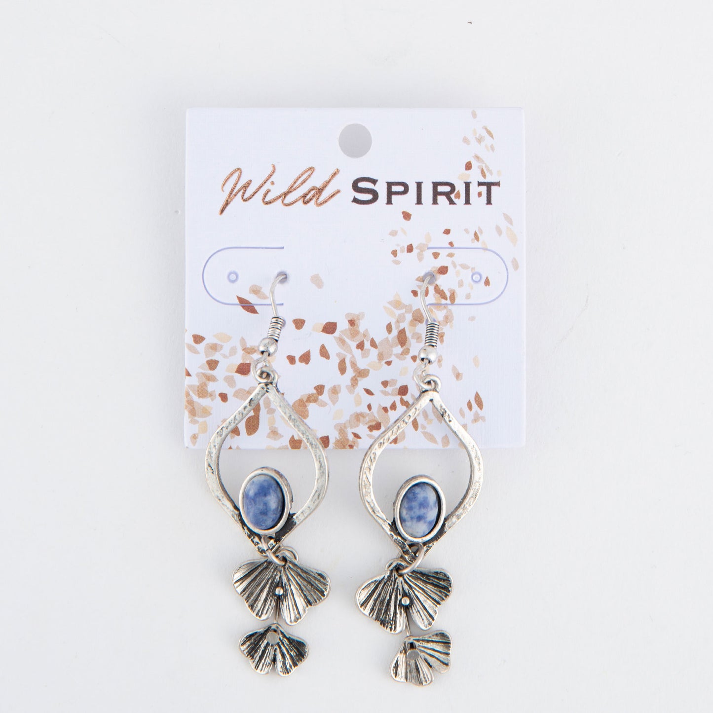 Wild Spirit Silver Rhombus Sodalite Drop Earrings