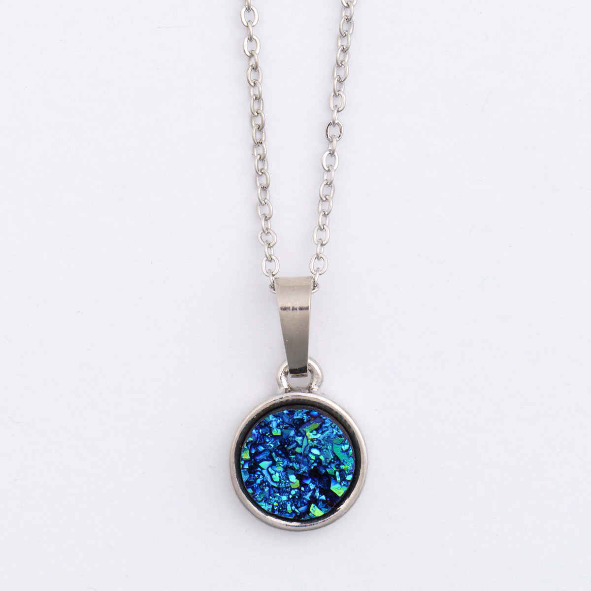 Dainty Druzy Charm Necklace