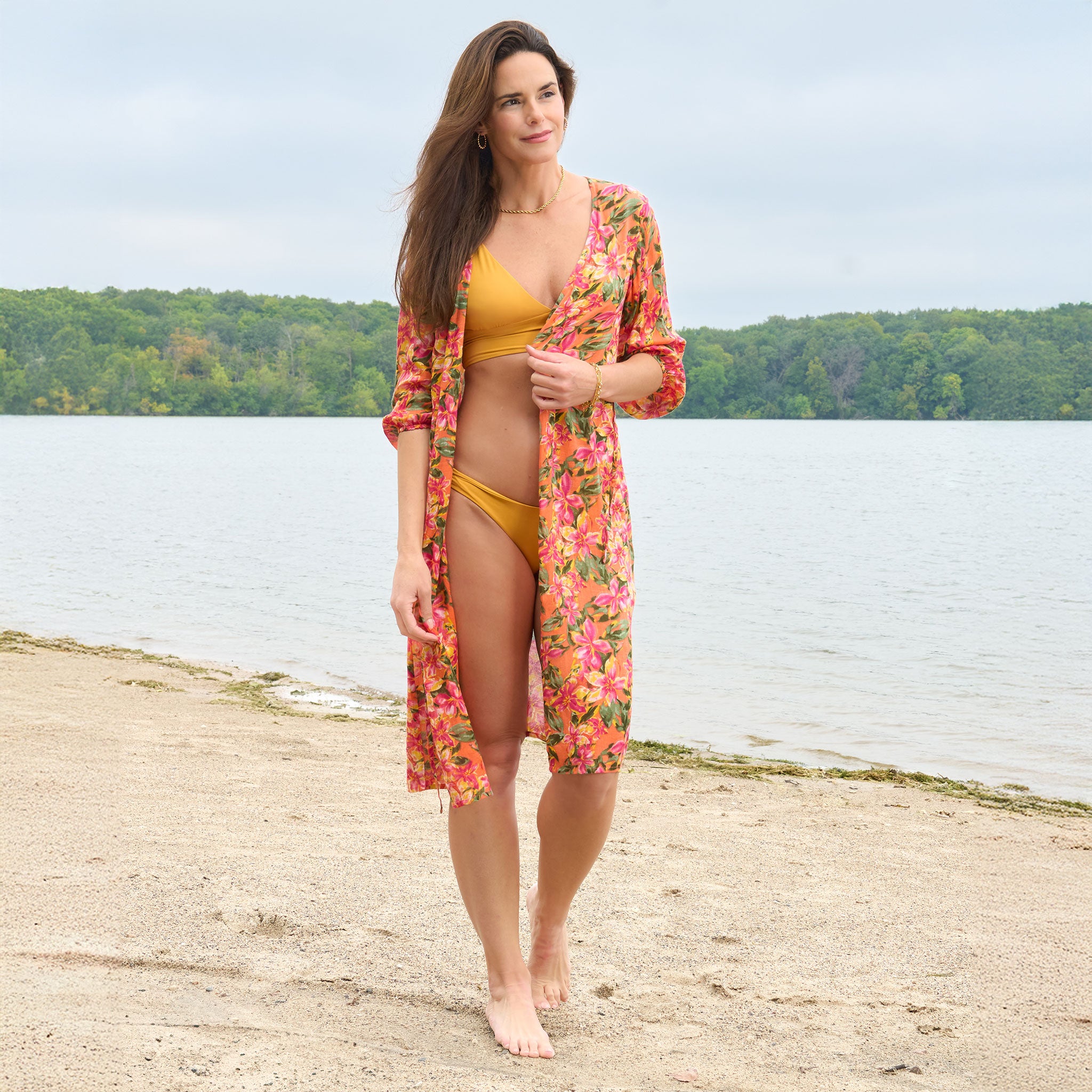 Allira Tie Waist Cover Up Beach Dress S/M Allira Tie Waist Cover Up Beach Dress S/M