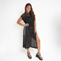 Azalea Sleeveless Longline Crochet Sweater