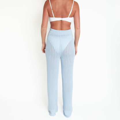 Catalina Knit Wide Leg Drawstring Beach Pants