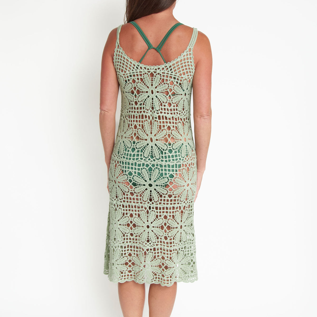 Nova Crochet Swim Cover Up Beach Dress Ivory / S/M Nova Crochet Swim Cover Up Beach Dress Ivory / S/M