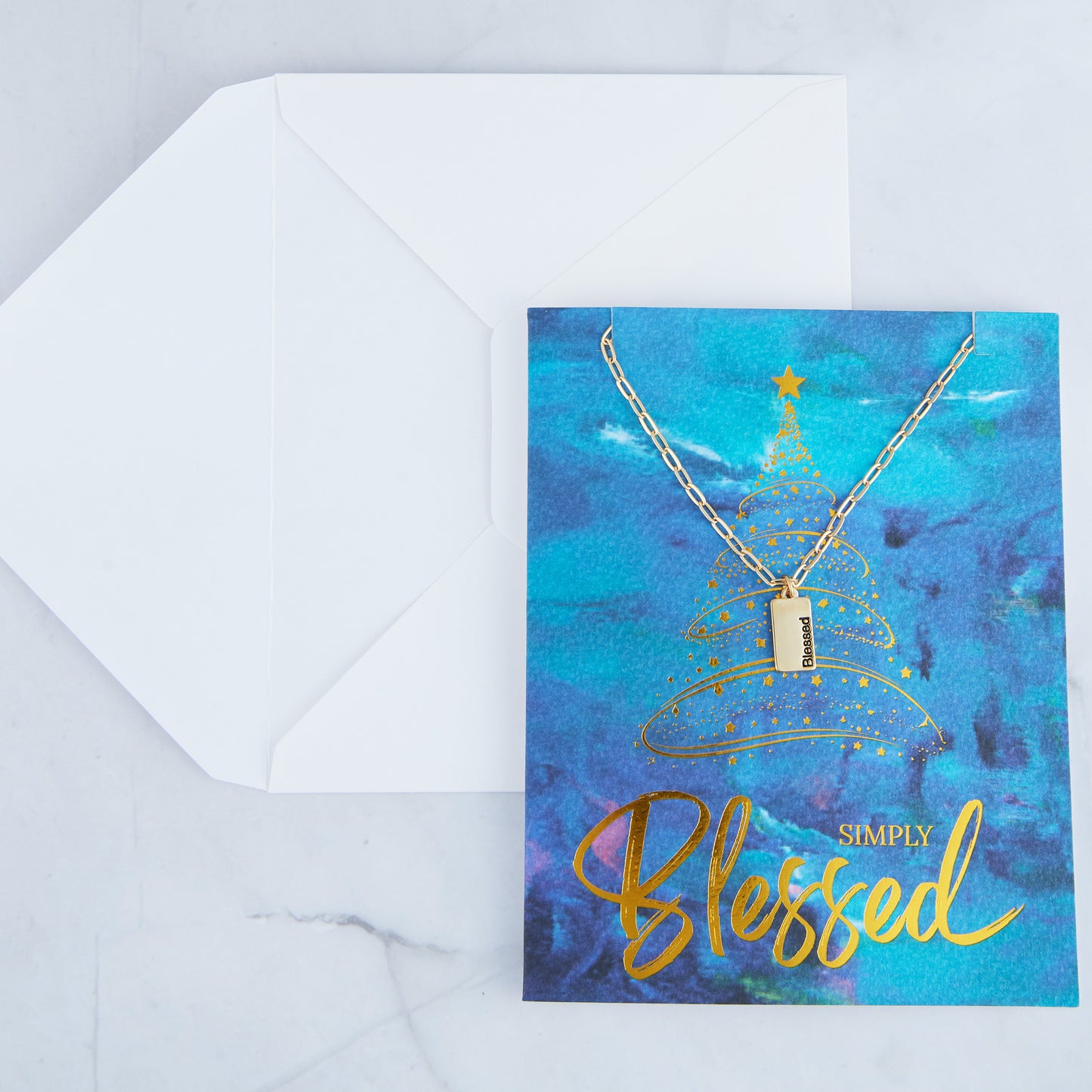 Amira Simply Blessed Greeting Card with Pendant Necklace