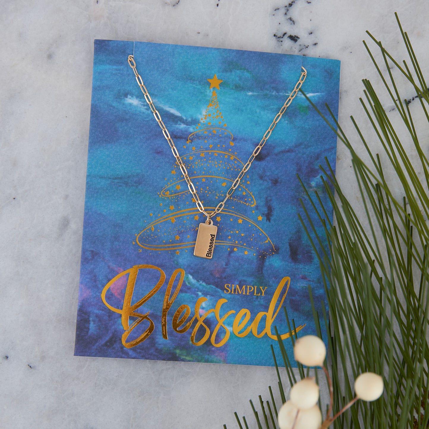 Amira Simply Blessed Greeting Card with Pendant Necklace