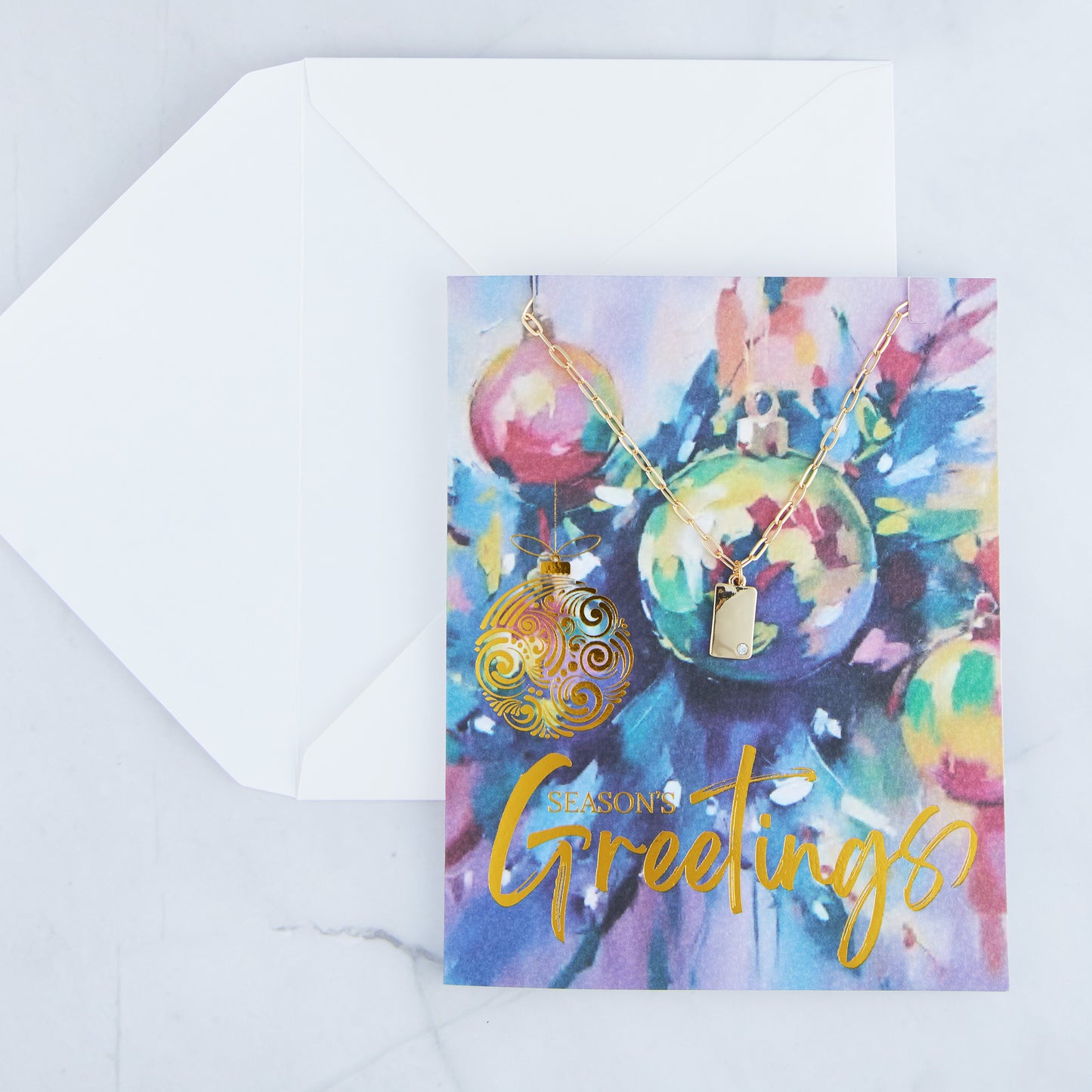 Amira Season's Greetings Greeting Card with Pendant Necklace