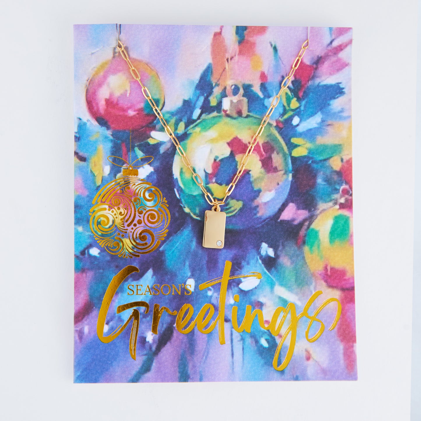 Amira Season's Greetings Greeting Card with Pendant Necklace