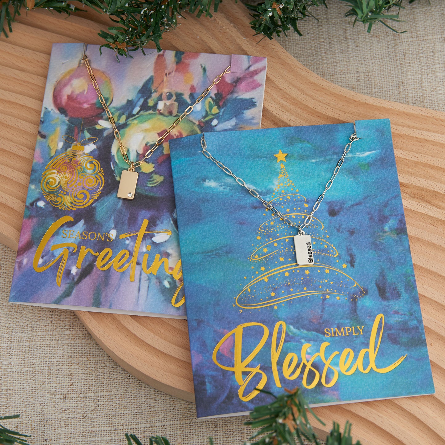 Amira Season's Greetings Greeting Card with Pendant Necklace