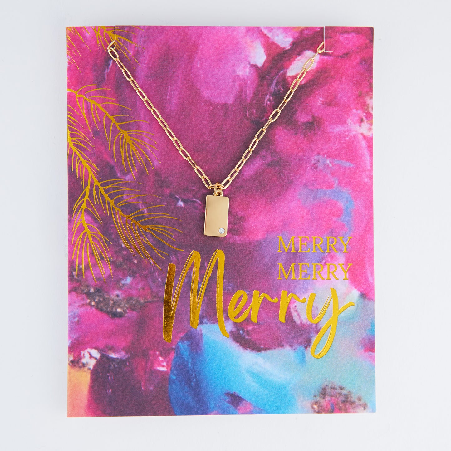 Amira Merry Greeting Card with Pendant Necklace