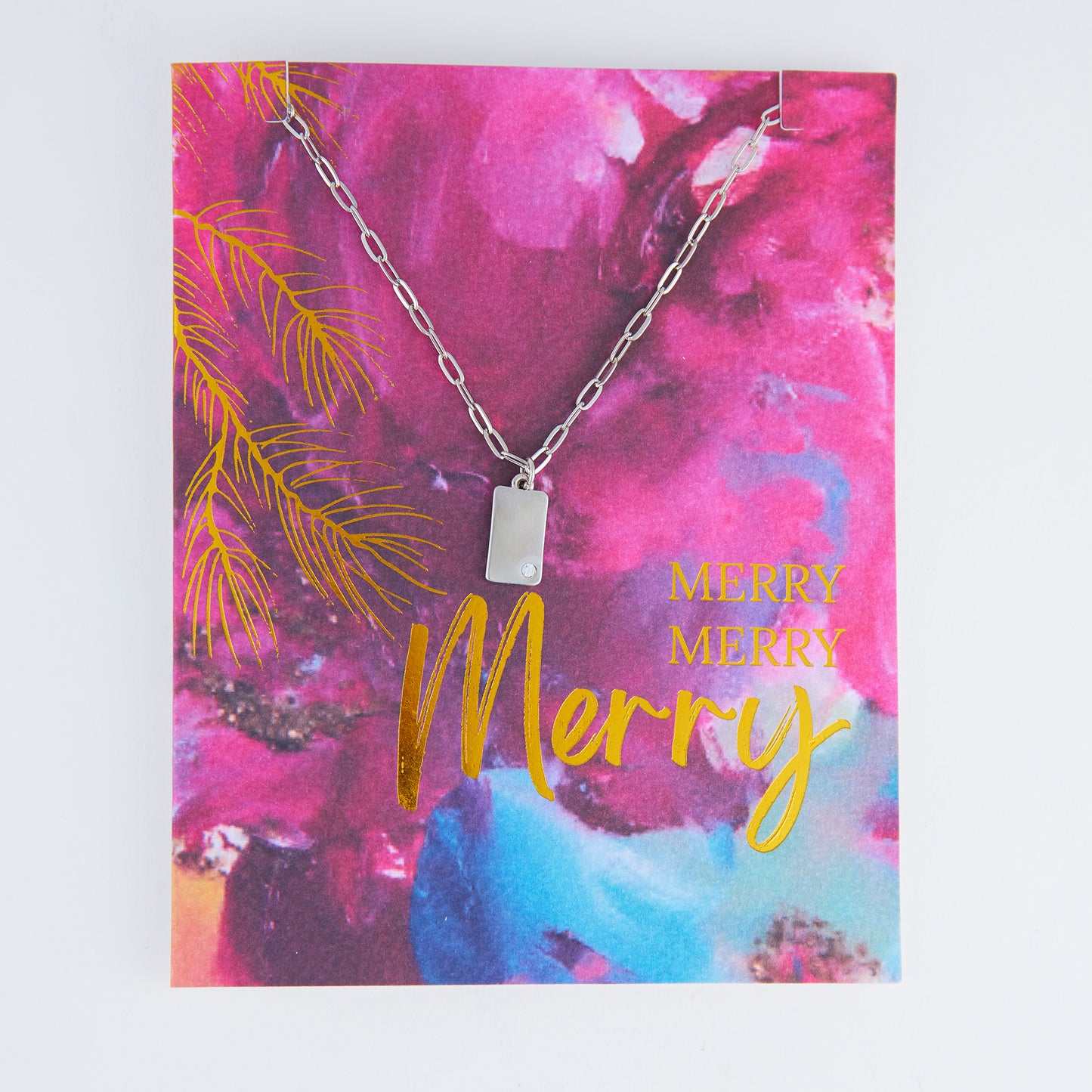 Amira Merry Greeting Card with Pendant Necklace