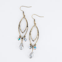 Wild Spirit Western Gold Double Oval Drop Earrings