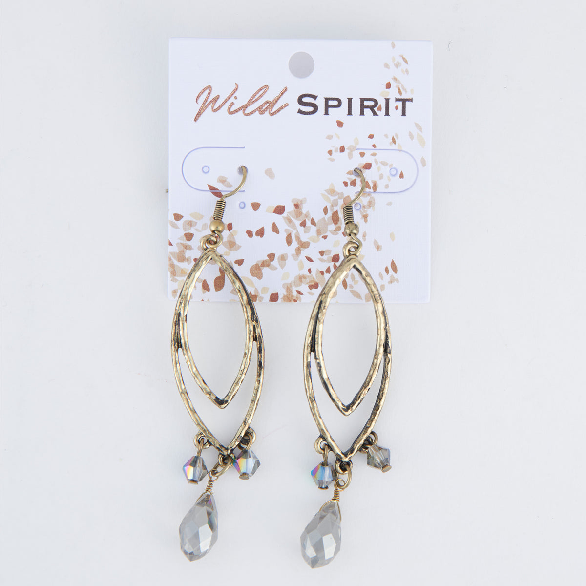 Wild Spirit Western Gold Double Oval Drop Earrings