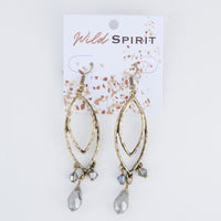 Wild Spirit Western Gold Double Oval Drop Earrings