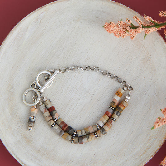 Wild Spirit Darby Agate Multi Row Beaded Bracelet
