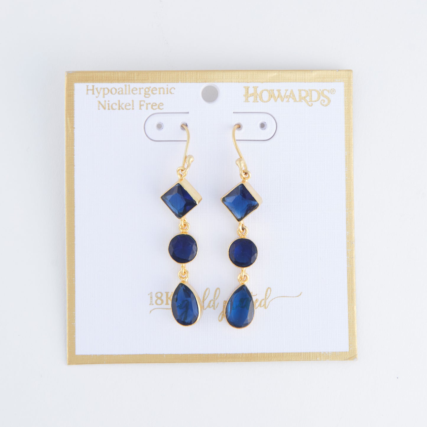 Tahani 18K Gold Linked Quartz Gemstone Drop Earrings