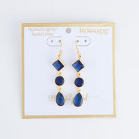 Tahani 18K Gold Linked Quartz Gemstone Drop Earrings