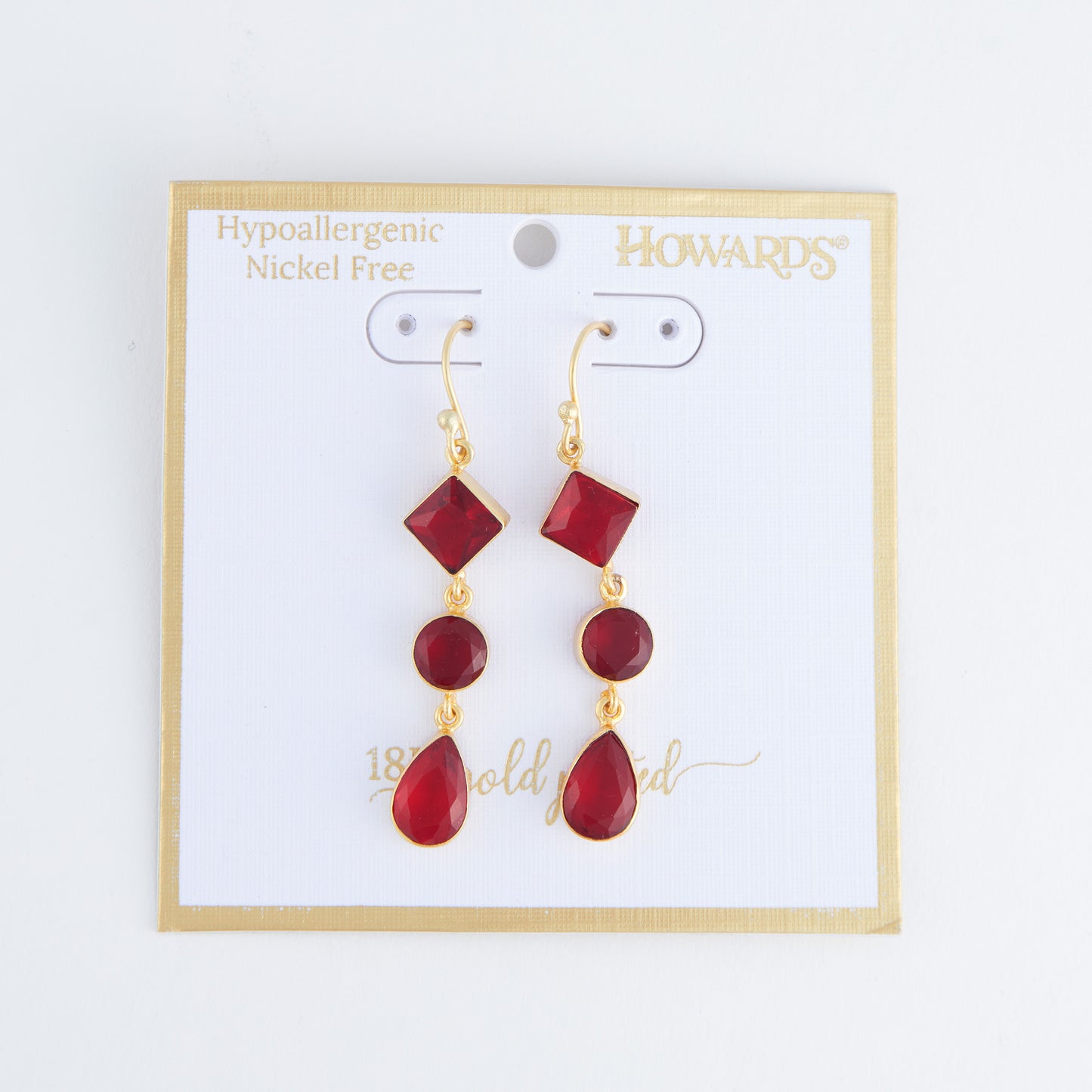 Tahani 18K Gold Linked Quartz Gemstone Drop Earrings