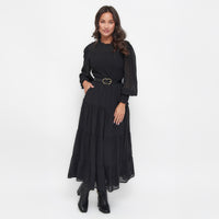 Hazel Georgette Tiered Maxi Skirt
