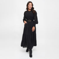 Hazel Georgette Tiered Maxi Skirt