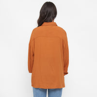 Reece Collared Long Sleeve Boyfriend Button Up Top