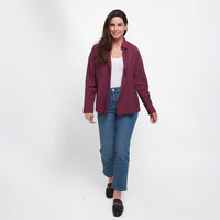 Reece Collared Long Sleeve Boyfriend Button Up Top