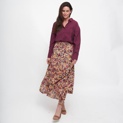 Reece Collared Long Sleeve Boyfriend Button Up Top