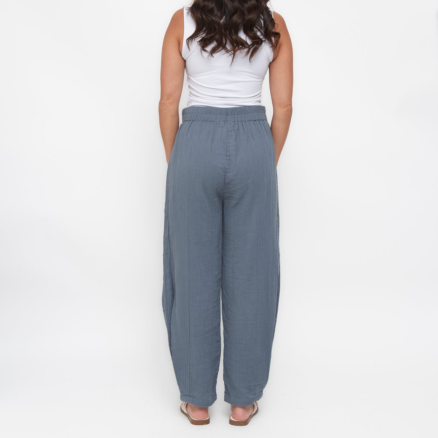 Jasmine Patch Pocket Cotton Gauze Tapered Pants