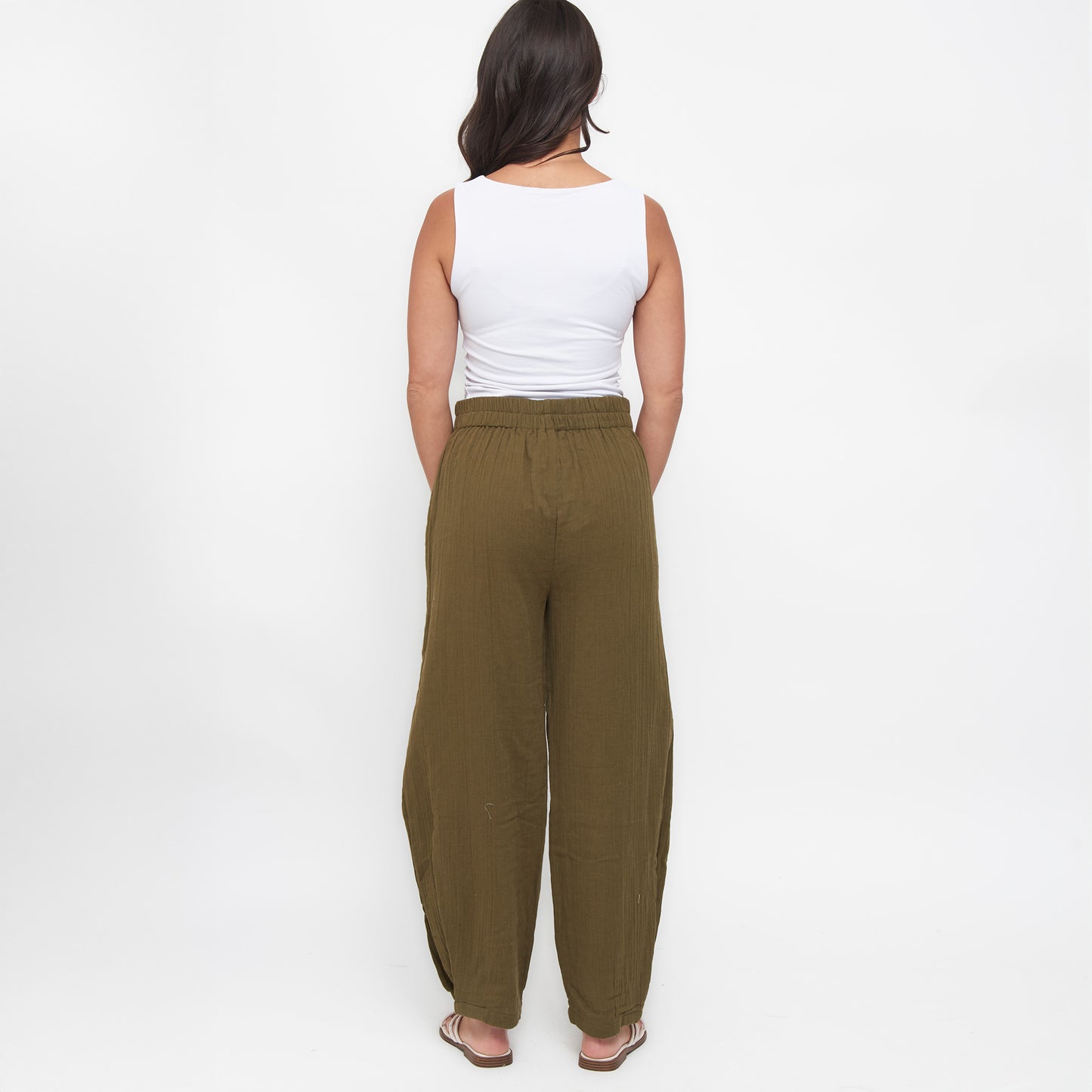 Jasmine Patch Pocket Cotton Gauze Tapered Pants