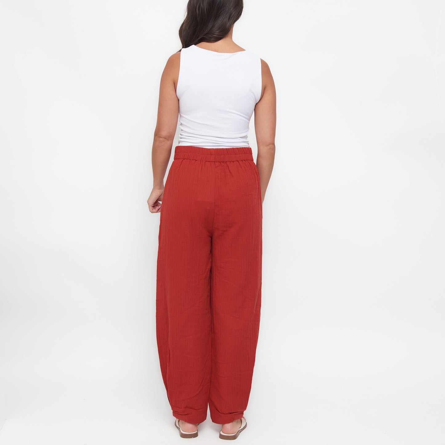 Jasmine Patch Pocket Cotton Gauze Tapered Pants