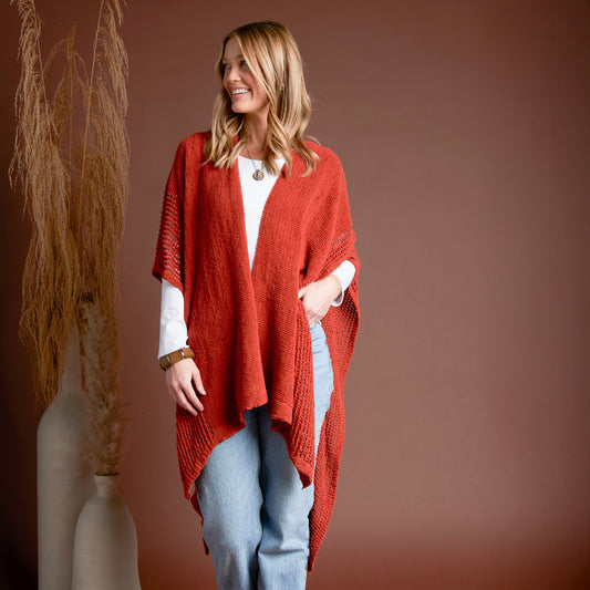 Presley One Size Open Sweater Knit Wrap