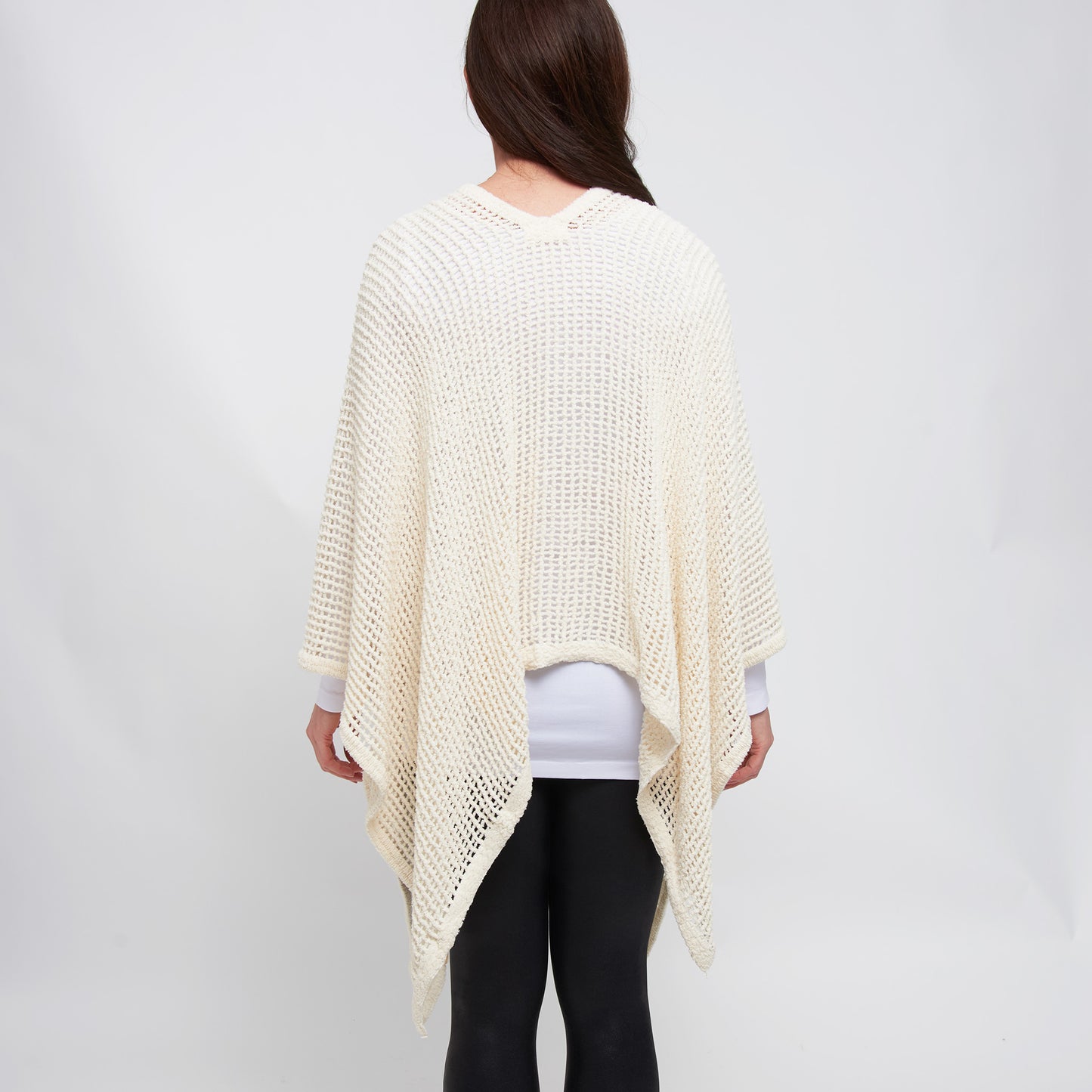 Presley One Size Open Sweater Knit Poncho