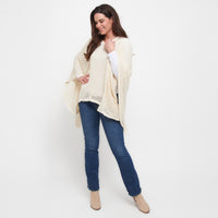 Presley One Size Open Sweater Knit Poncho