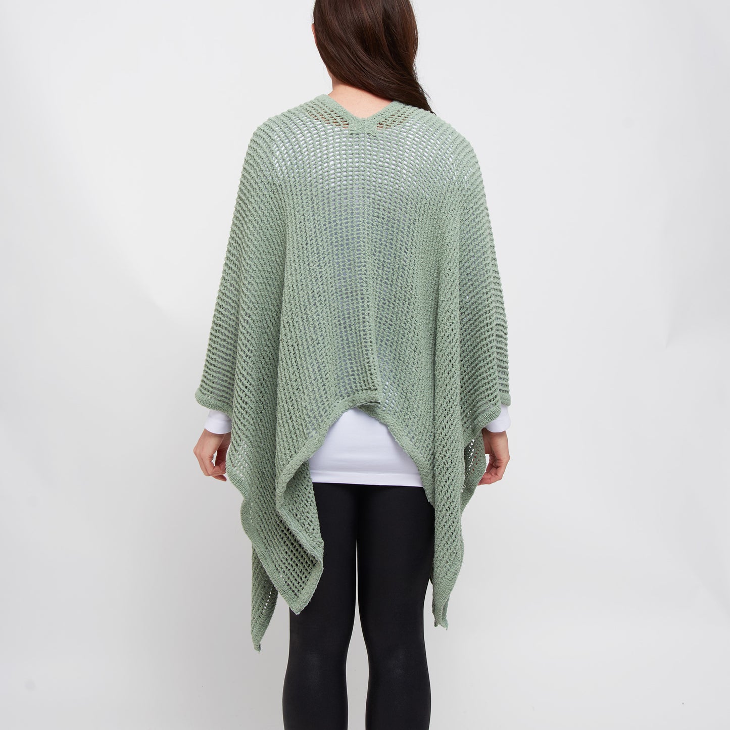 Presley One Size Open Sweater Knit Poncho