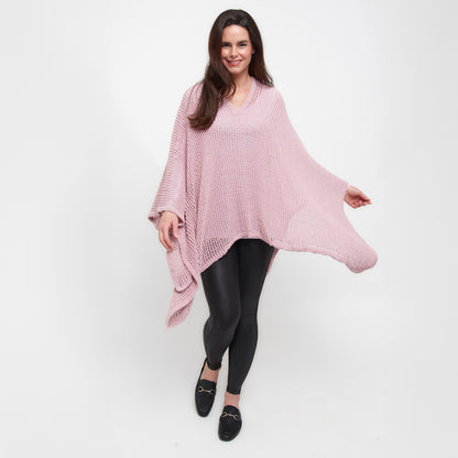 Presley One Size Open Sweater Knit Poncho