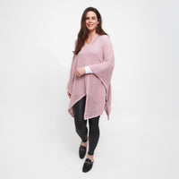 Presley One Size Open Sweater Knit Poncho