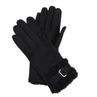 Morgan Teddy Bear Cuff Texting Winter Gloves