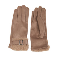 Morgan Teddy Bear Cuff Texting Winter Gloves