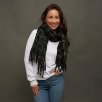 Riley Plaid Fringe Winter Scarf