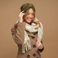 Riley Plaid Fringe Winter Scarf