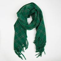 Riley Plaid Fringe Winter Scarf