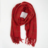 Riley Plaid Fringe Winter Scarf