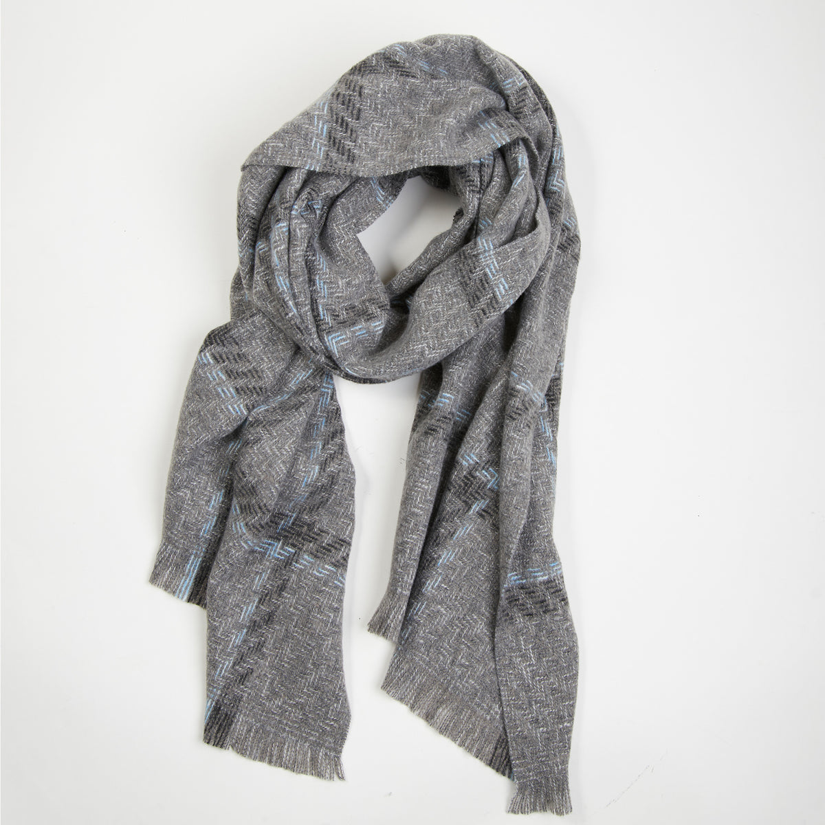Cameron Wool Blend Windowpane Winter Scarf