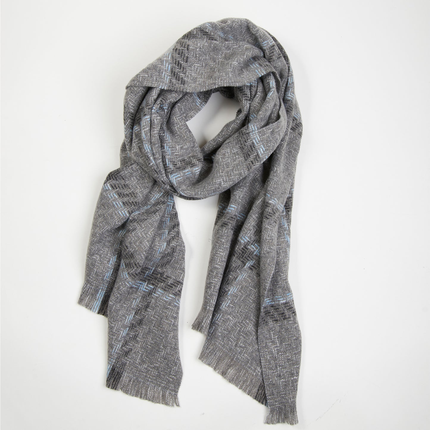 Cameron Wool Blend Windowpane Winter Scarf
