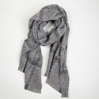 Cameron Wool Blend Windowpane Winter Scarf
