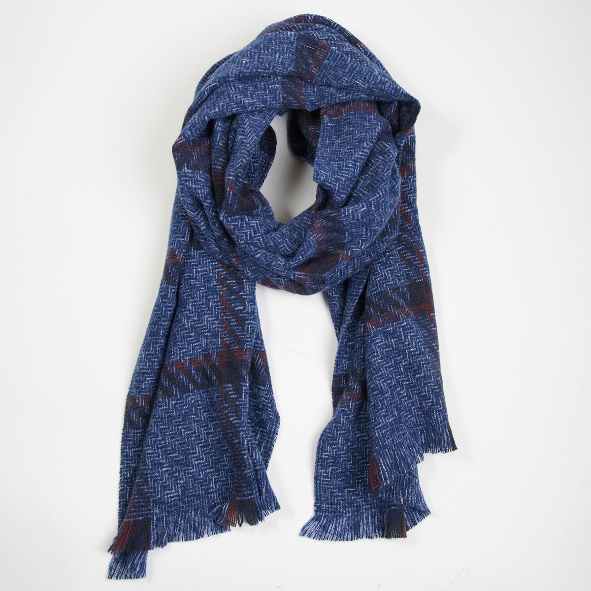 Cameron Wool Blend Windowpane Winter Scarf