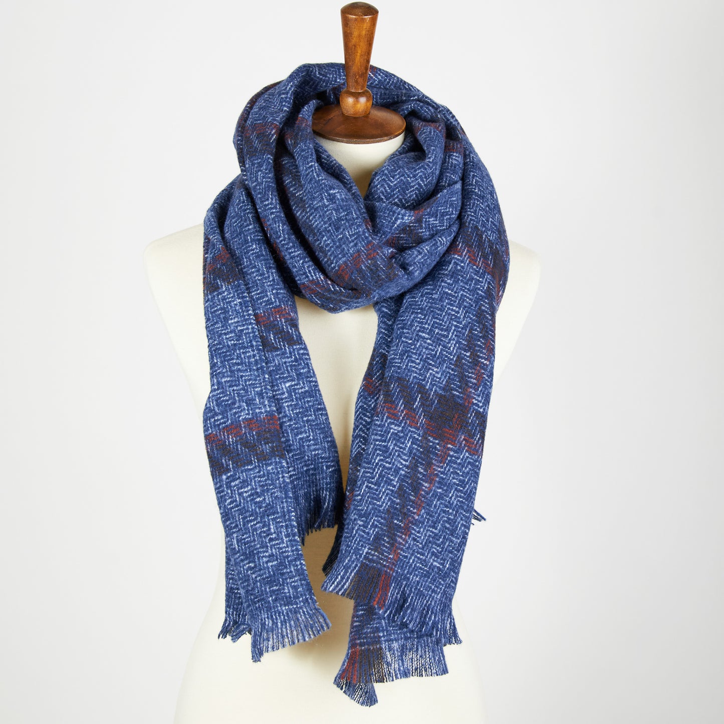 Cameron Wool Blend Windowpane Winter Scarf