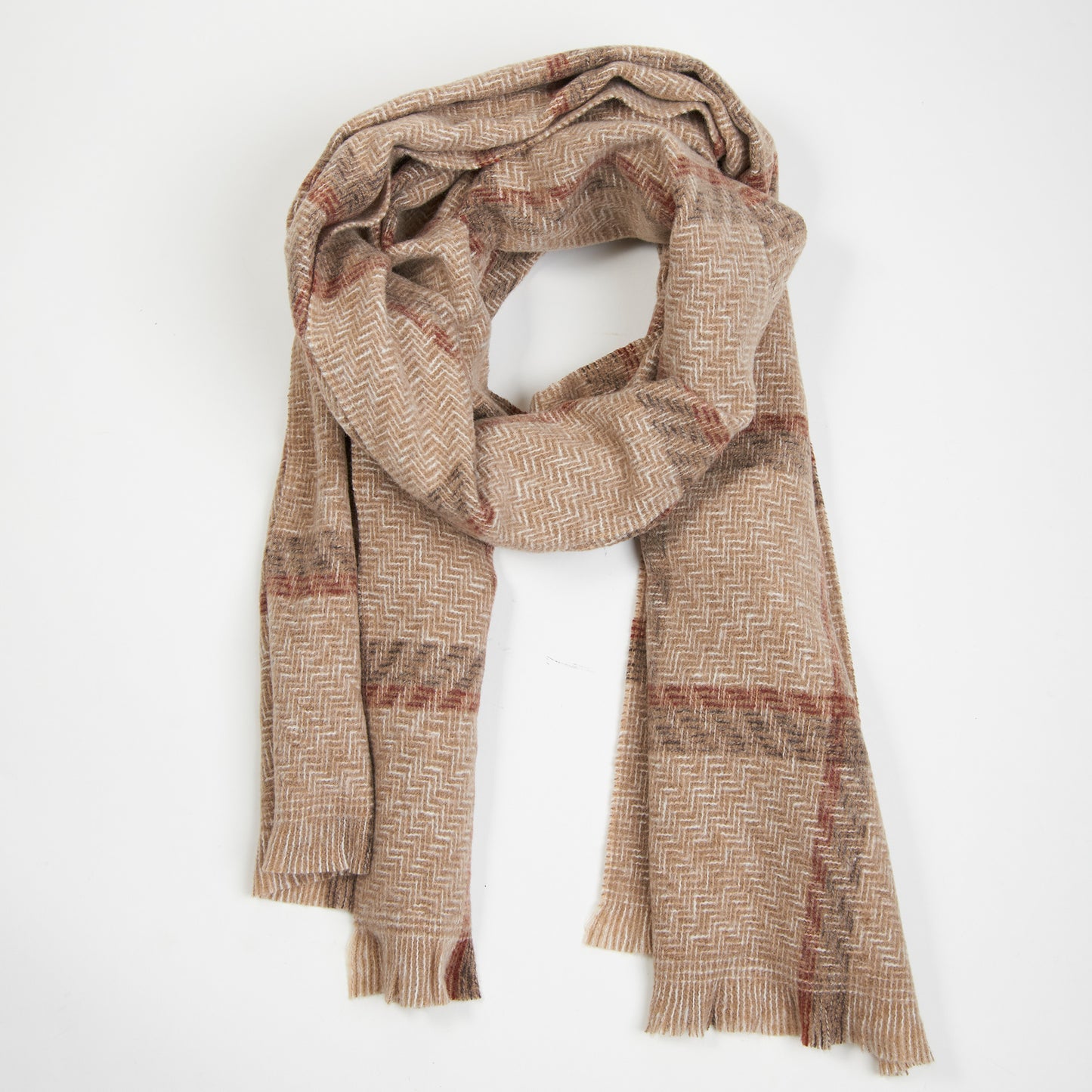 Cameron Wool Blend Windowpane Winter Scarf