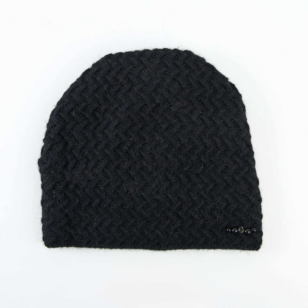 Andi Wool Blend Herringbone Winter Beanie Hat