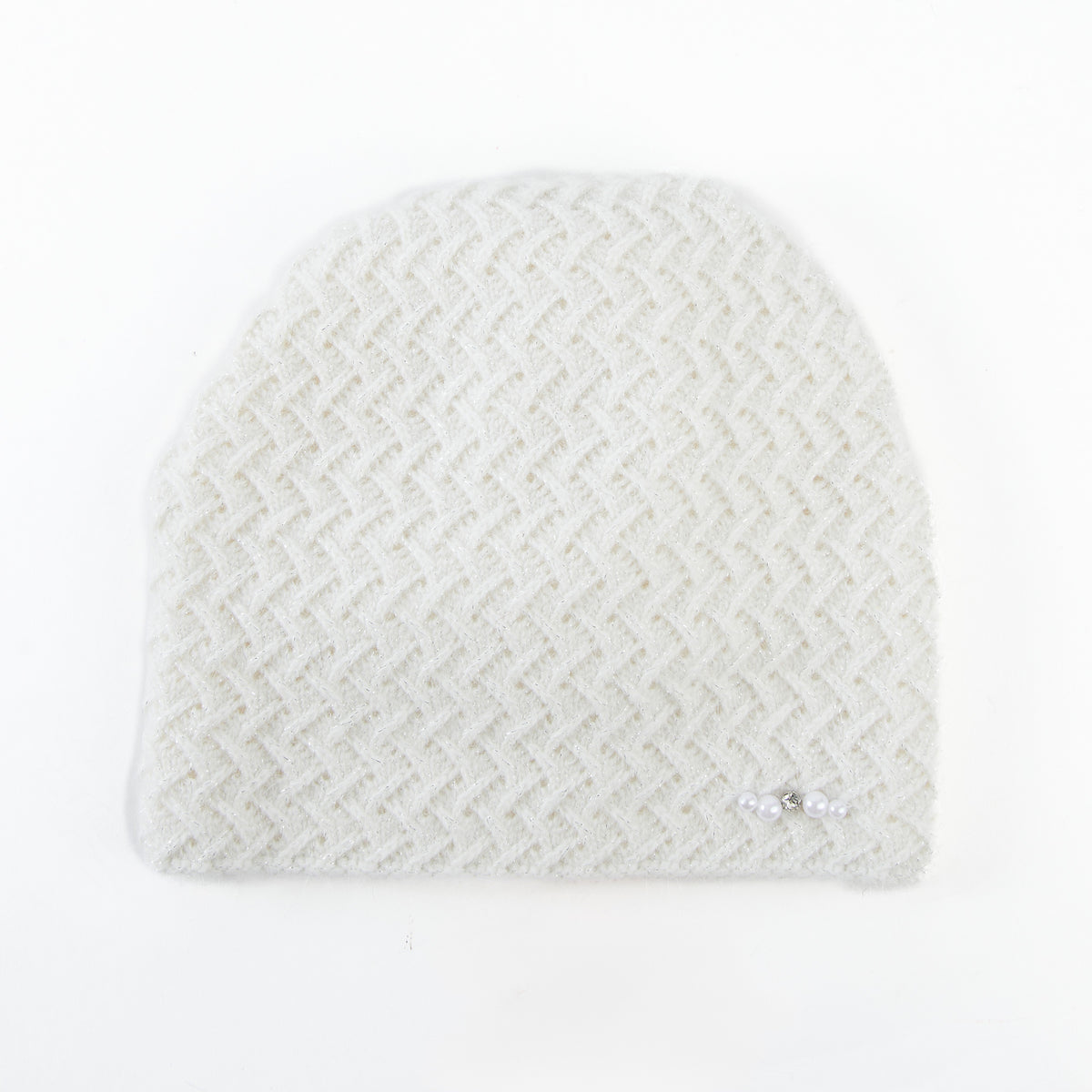 Andi Wool Blend Herringbone Winter Beanie Hat