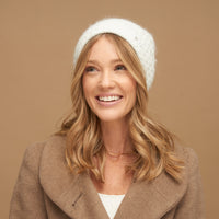 Andi Wool Blend Herringbone Winter Beanie Hat