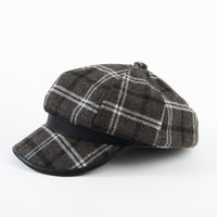 Aura Plaid Fashion Newsboy Hat